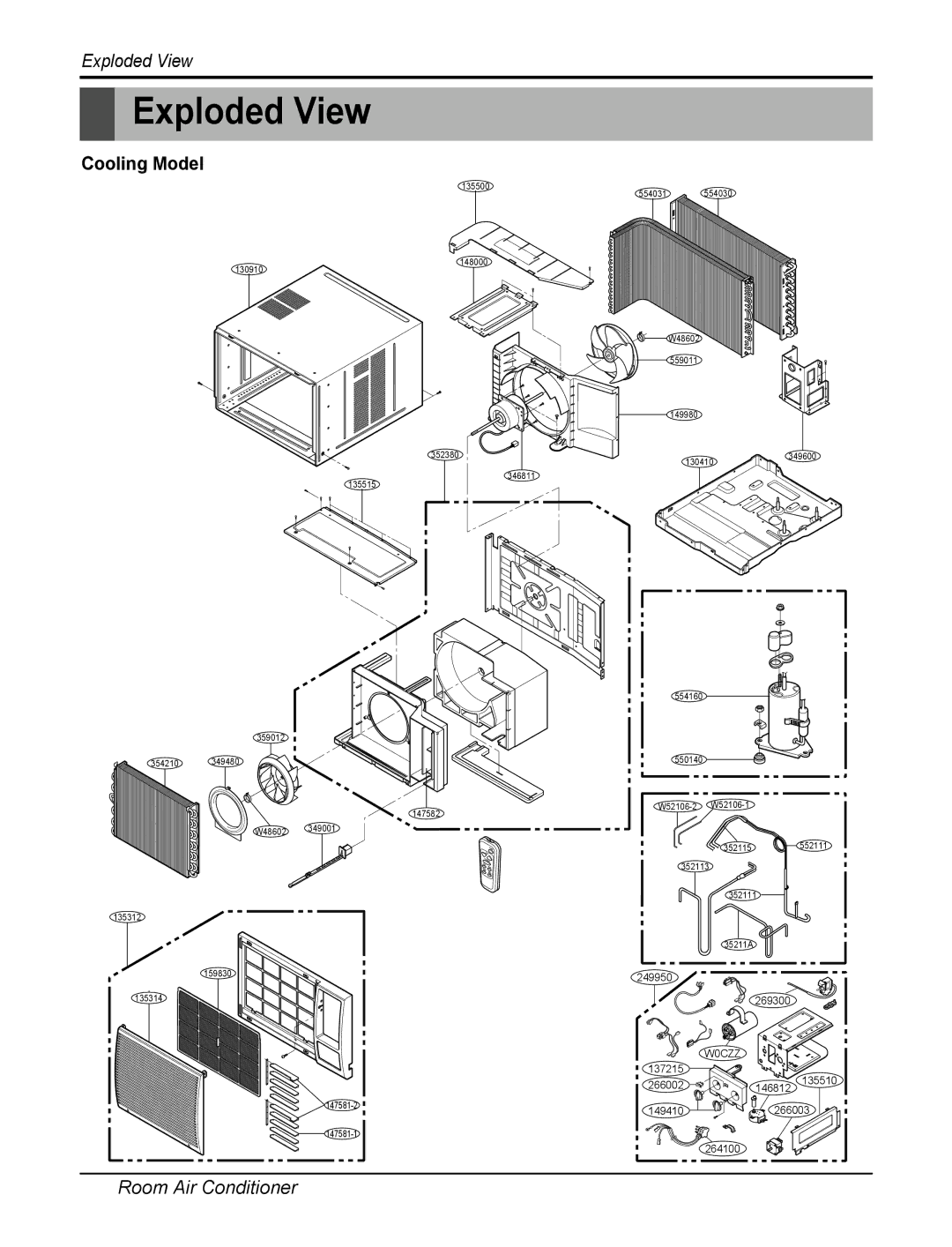 LG Electronics WG1805RY6, WG2405RY6, RAD-183A, RAD-243A service manual Exploded View 