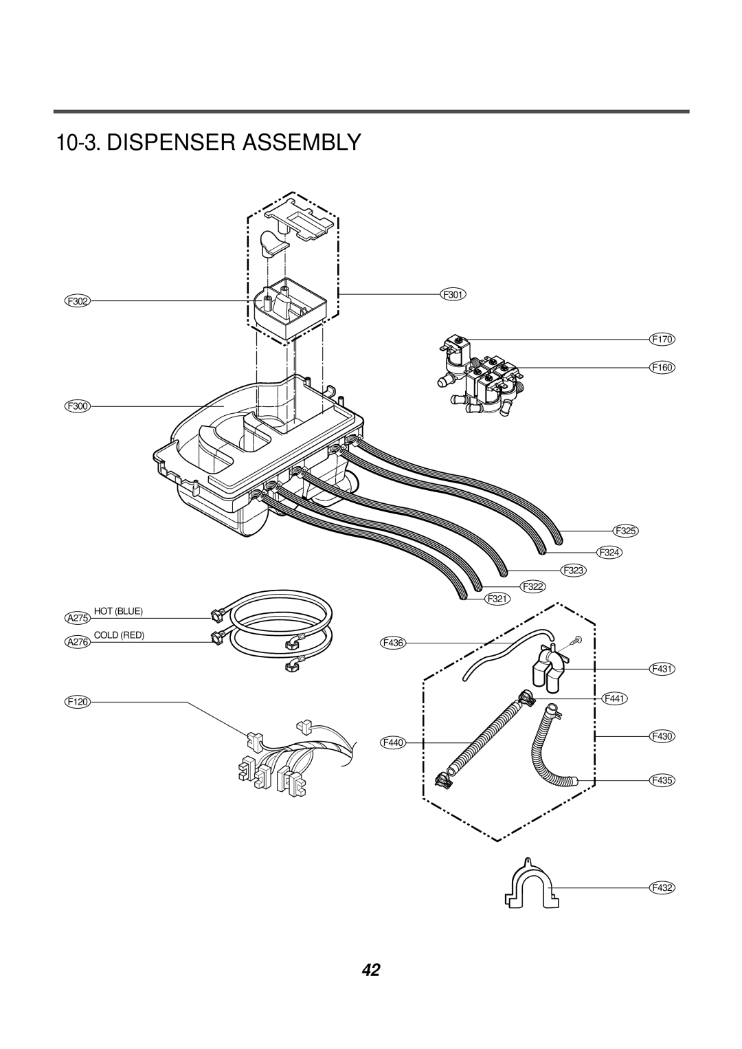 LG Electronics WM0532HW, WM2411HW, WD-12210(5)BD, WD-10210BD, WM2444H*M, WM1832CW, WM2042CW, WM2432HW Dispenser Assembly 