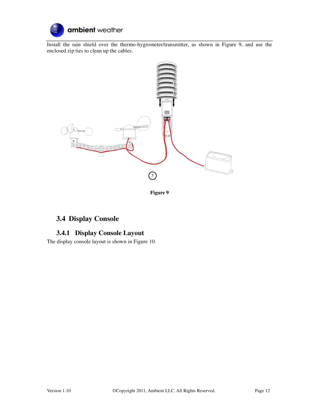 LG Electronics WS-2080 user manual Display Console Layout 