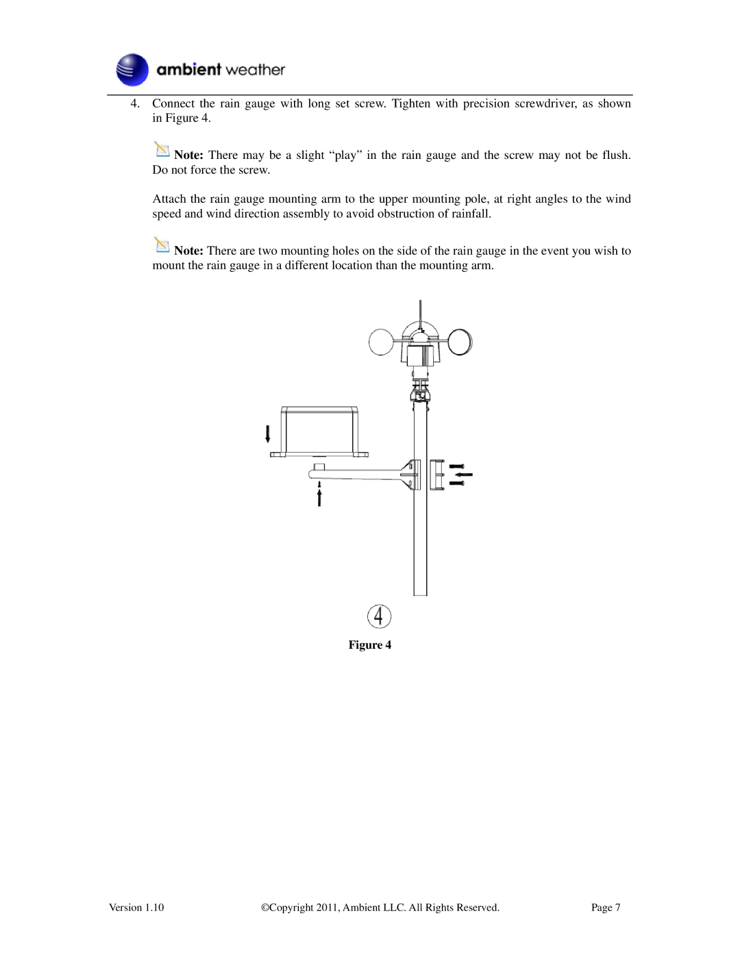 LG Electronics WS-2080 user manual Version Copyright 2011, Ambient LLC. All Rights Reserved 