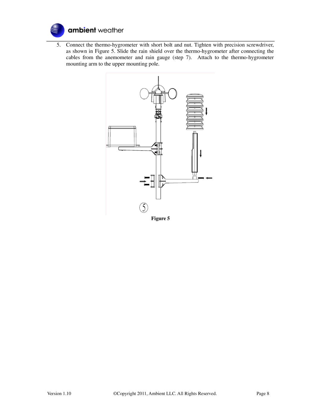 LG Electronics WS-2080 user manual Version Copyright 2011, Ambient LLC. All Rights Reserved 