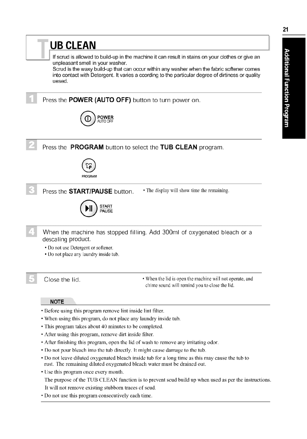 LG Electronics WT-H550 manual 