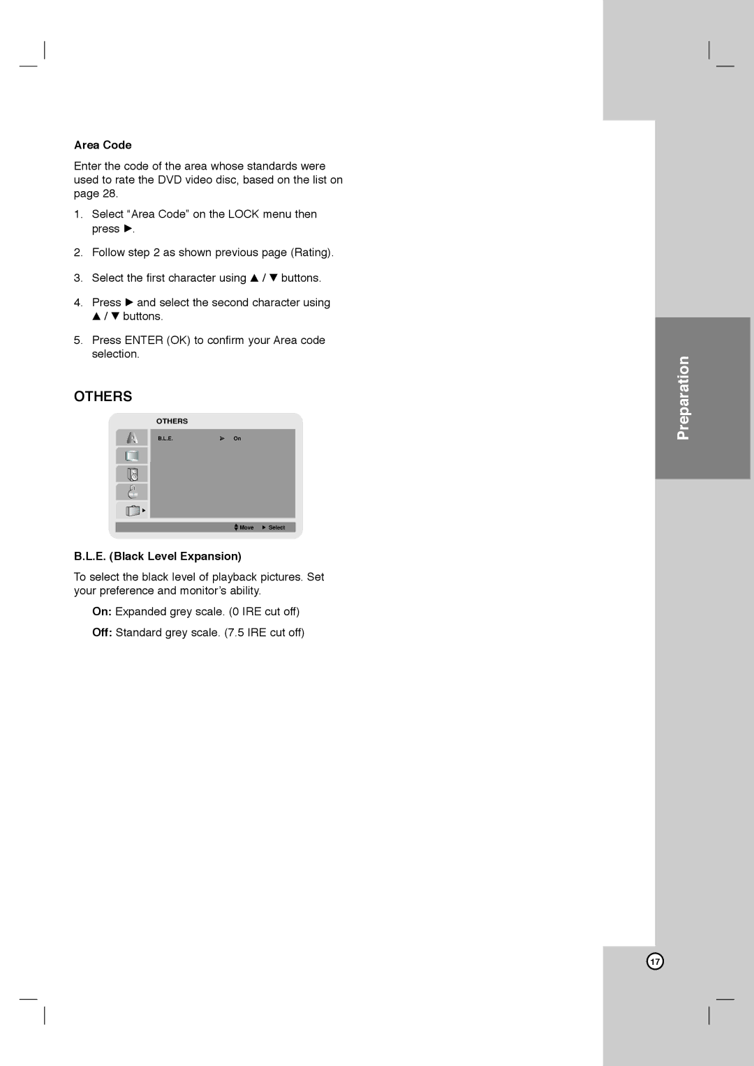 LG Electronics XBV713 warranty Area Code, E. Black Level Expansion 