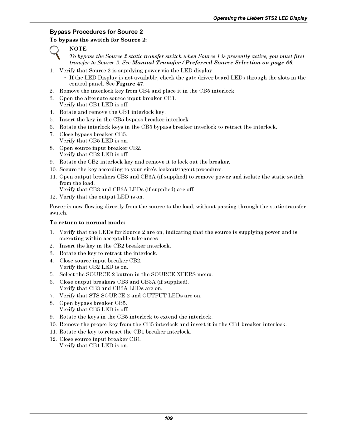 Liebert 100-1000A user manual 109 