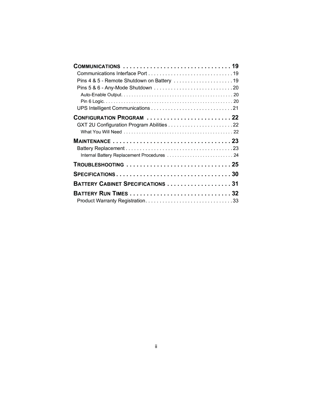 Liebert 208V, 2700VA user manual Configuration Program 