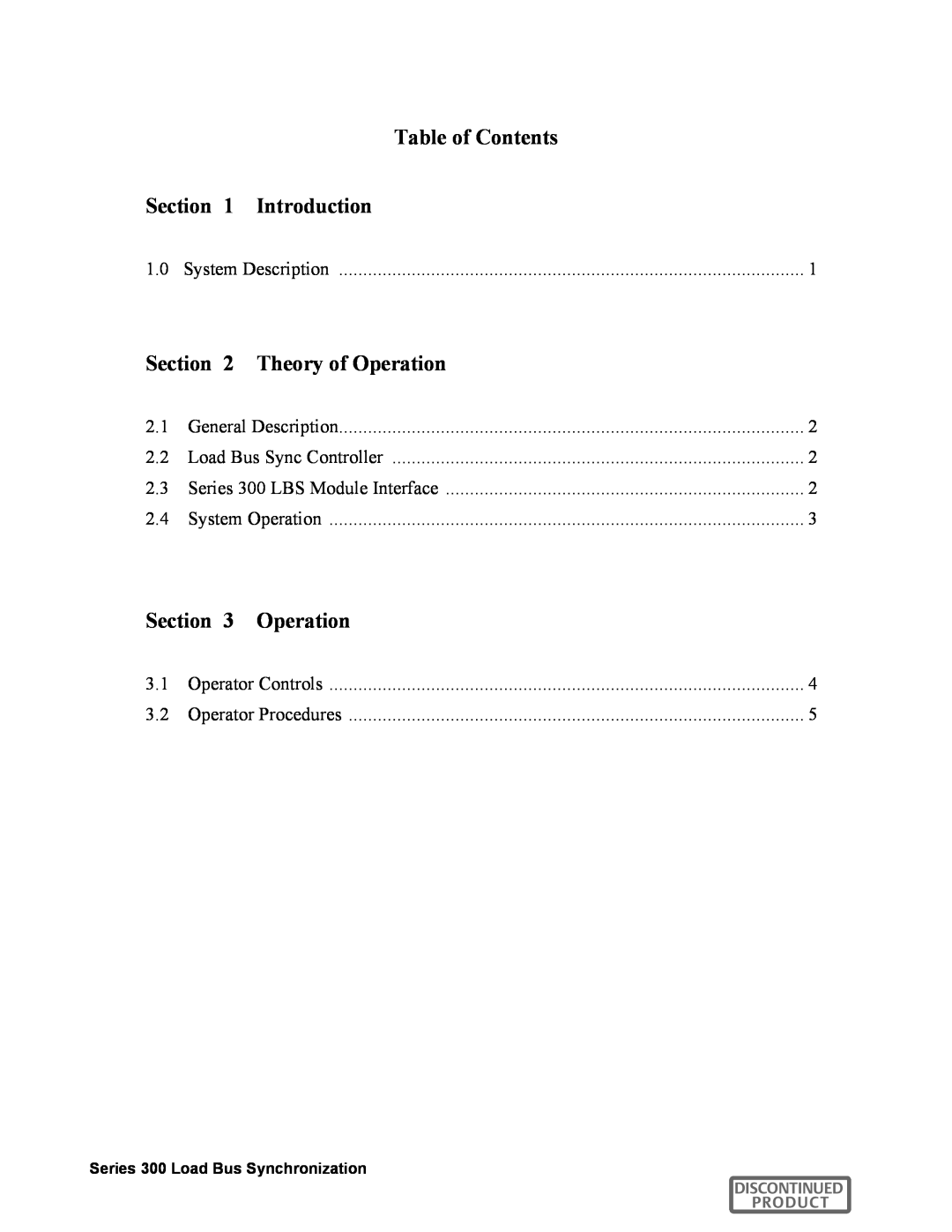 Liebert 300 manual Table of Contents Introduction, Theory of Operation 
