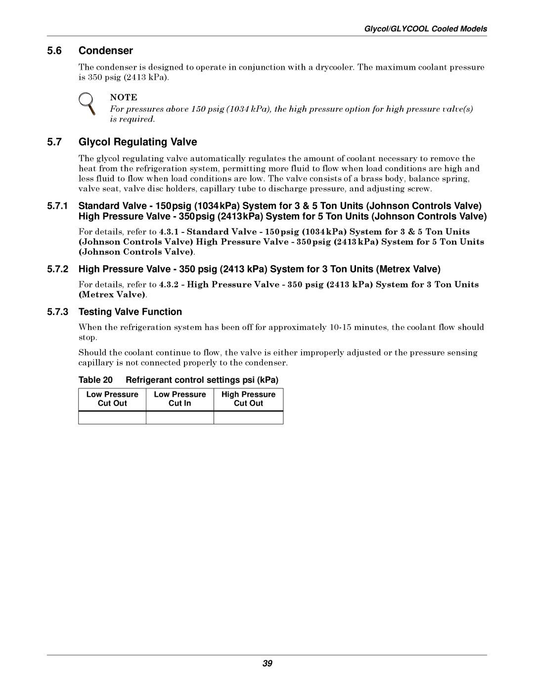 Liebert 3000 installation manual Condenser, Glycol Regulating Valve 