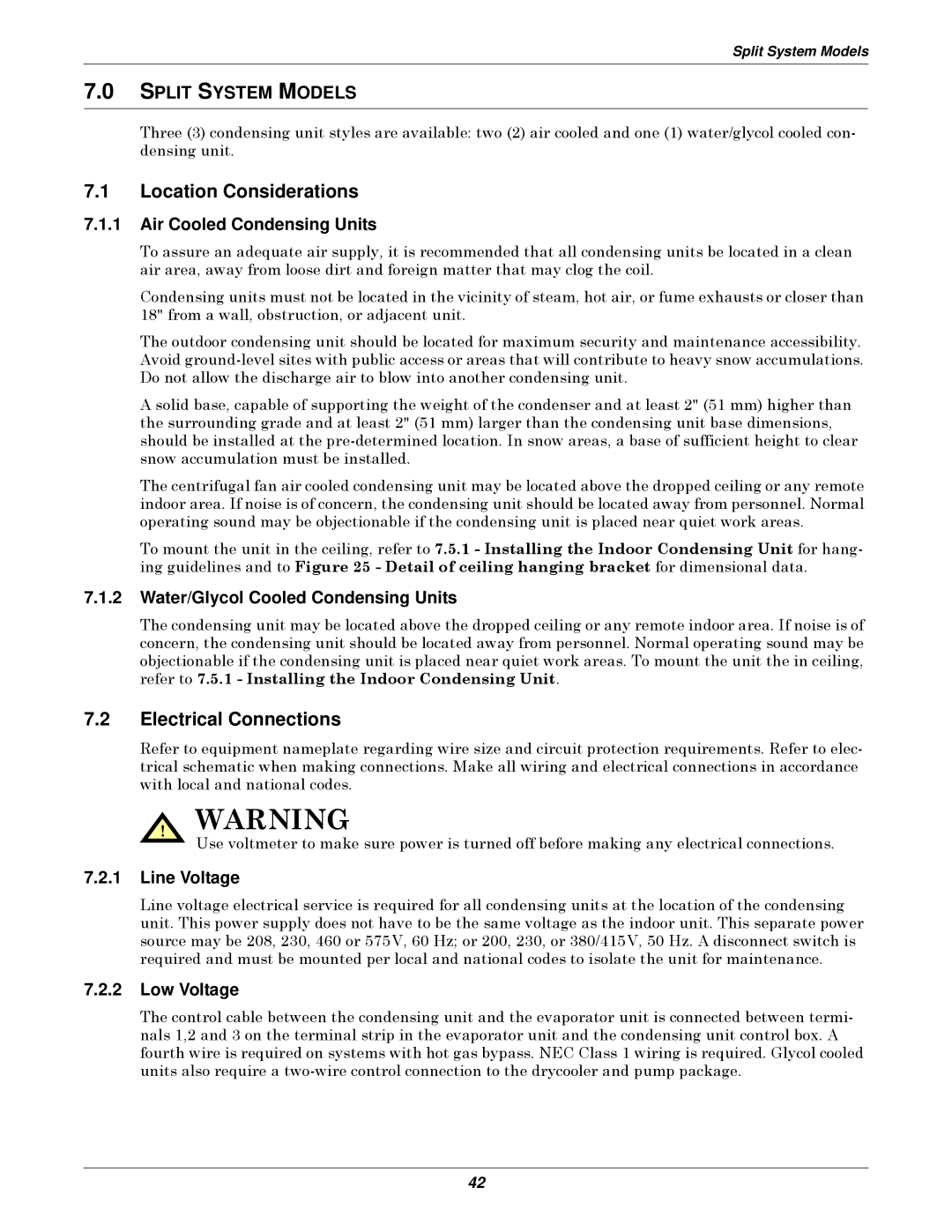 Liebert 3000 installation manual Air Cooled Condensing Units, Water/Glycol Cooled Condensing Units 