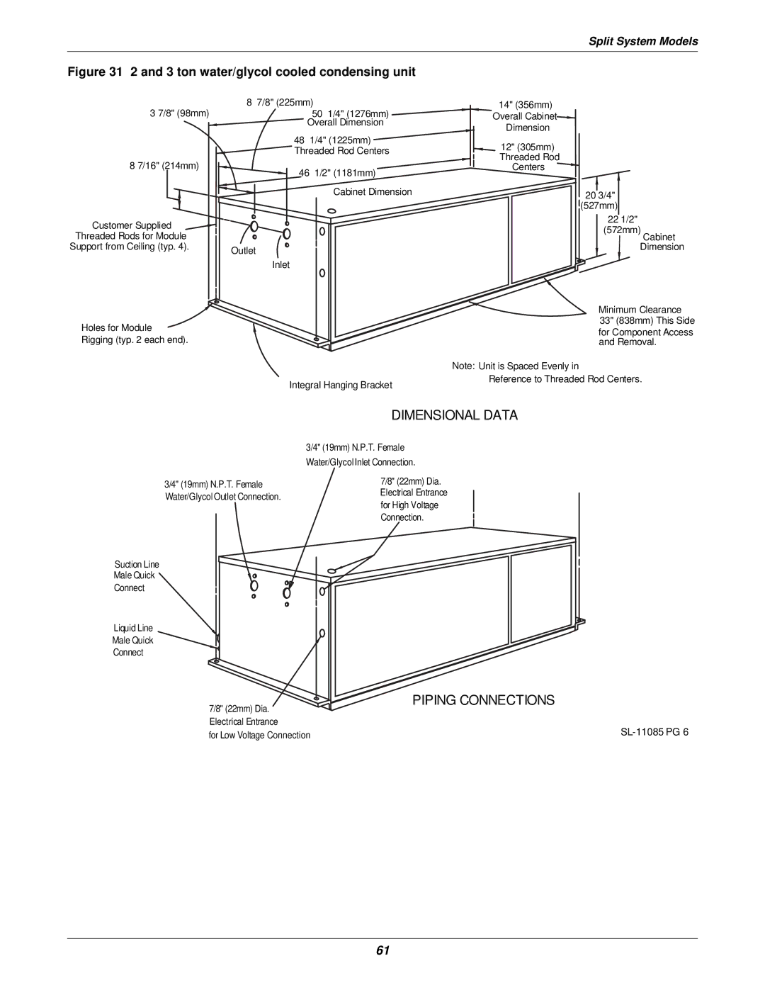 Liebert 3000 installation manual Piping Connections 