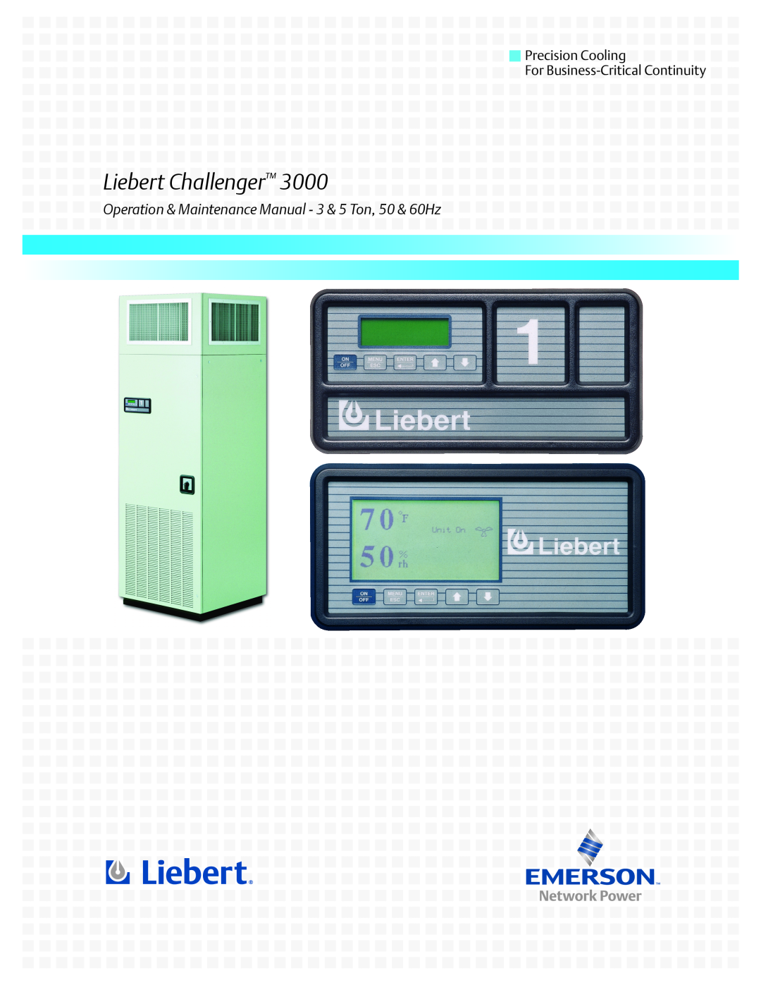Liebert 3000 manual Liebert Challenger, Precision CoolingFor Business-Critical Continuity 