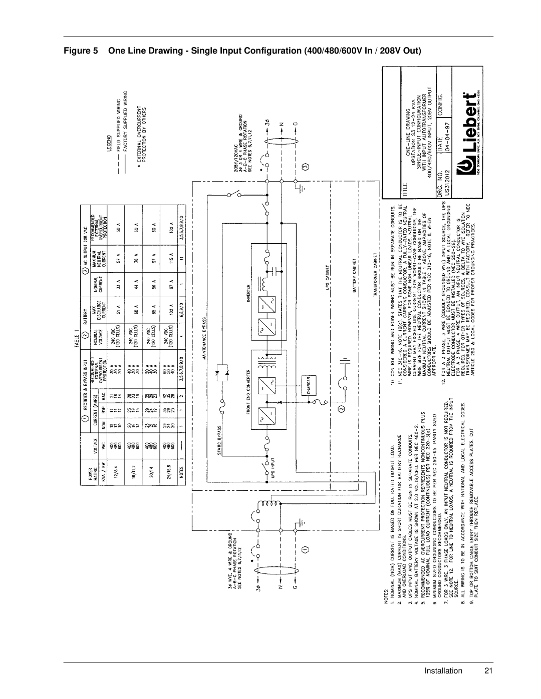 Liebert S3, 50 and 60 Hz user manual Installation 