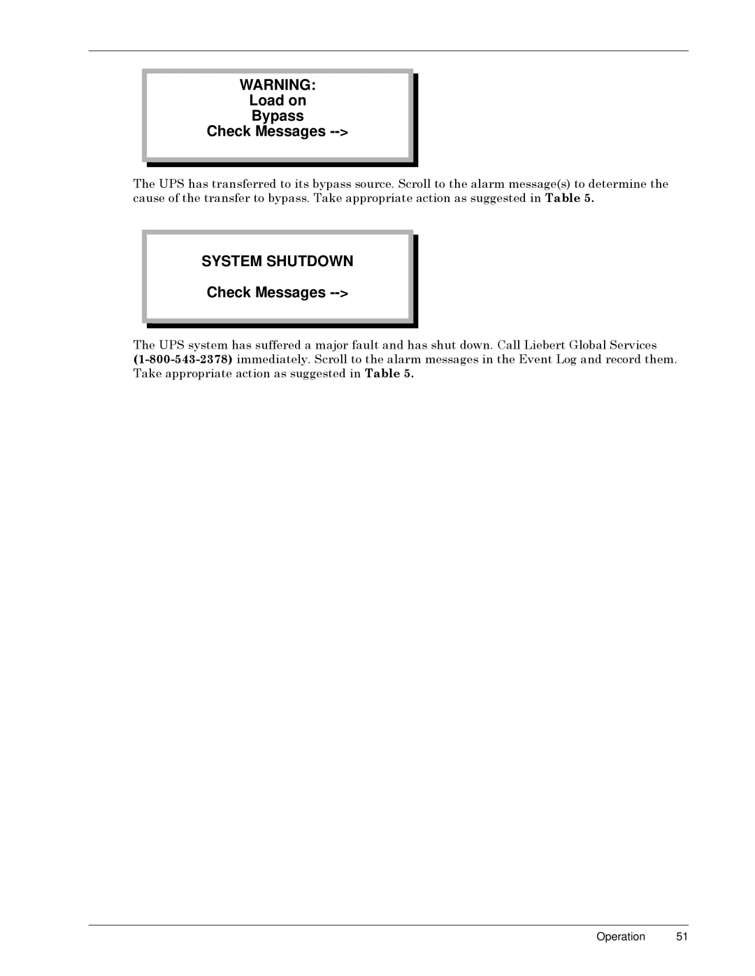 Liebert S3, 50 and 60 Hz user manual Load on, Bypass 