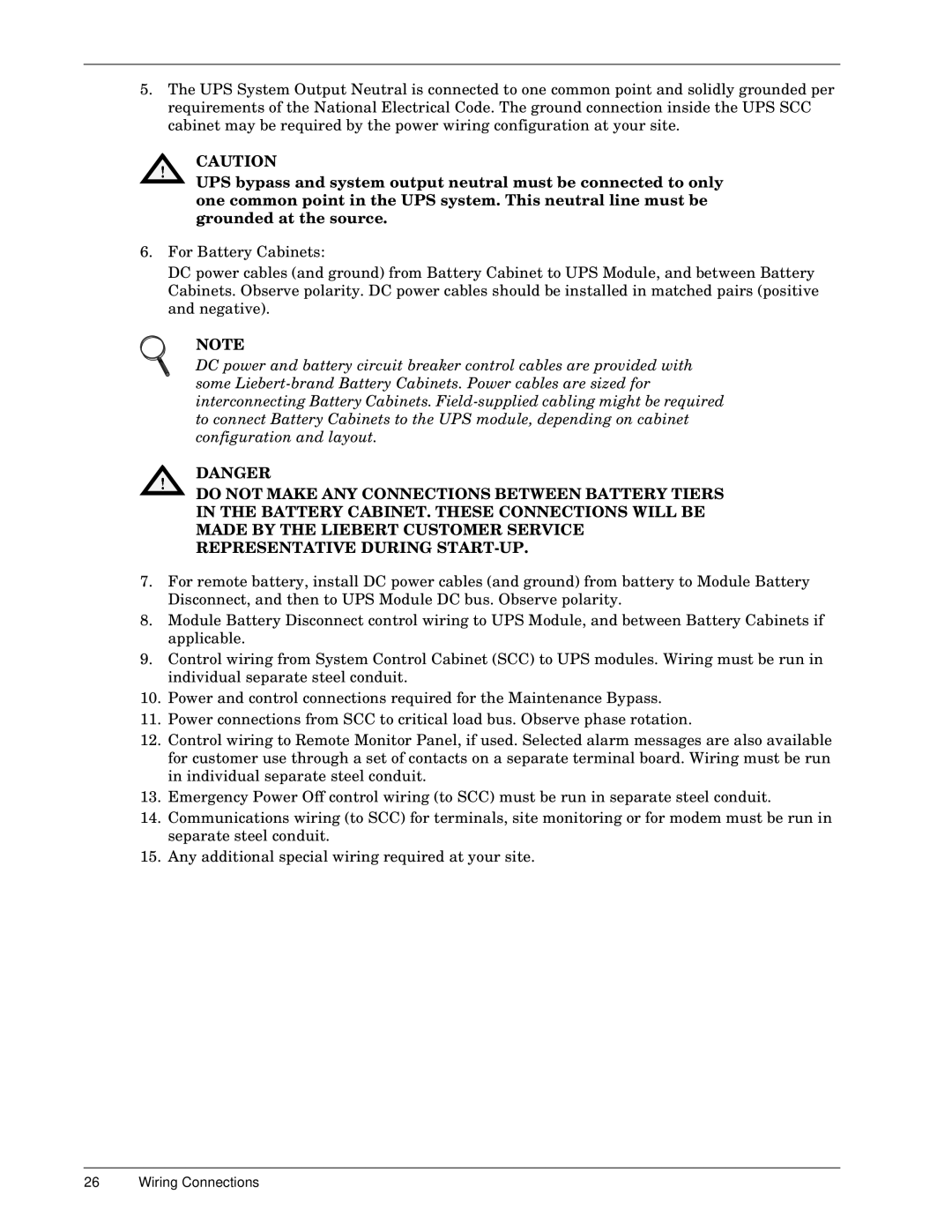 Liebert 600TTM installation manual For Battery Cabinets 