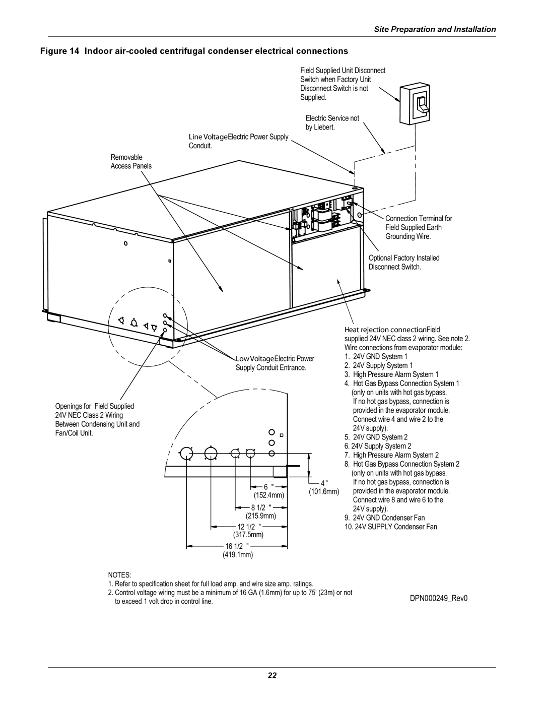 Liebert 8 Tons, 50 & 60Hz user manual Heat rejection connection. Field 