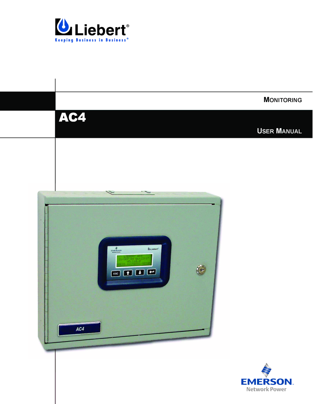 Liebert AC4 user manual Monitoring 