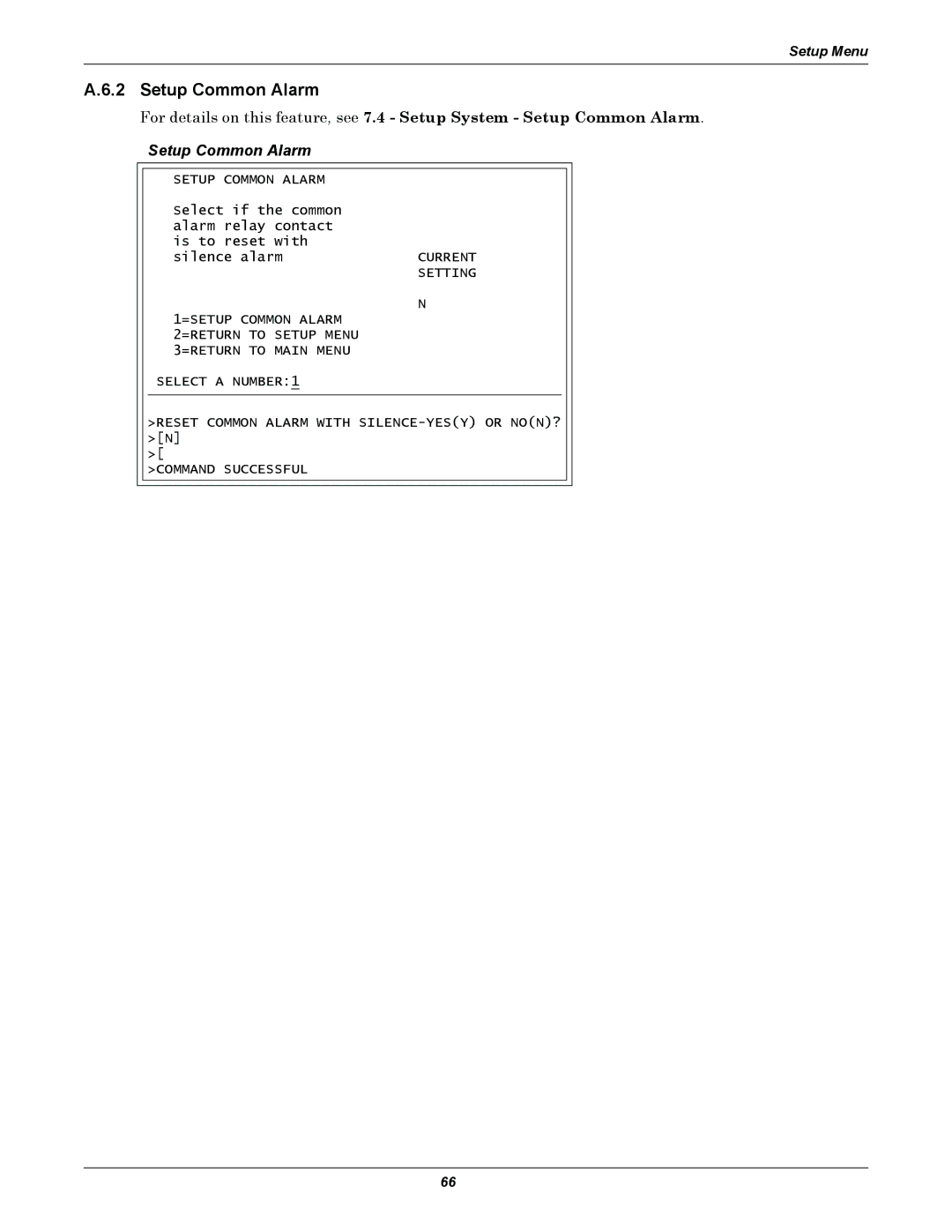 Liebert AC4 user manual Setup Common Alarm 