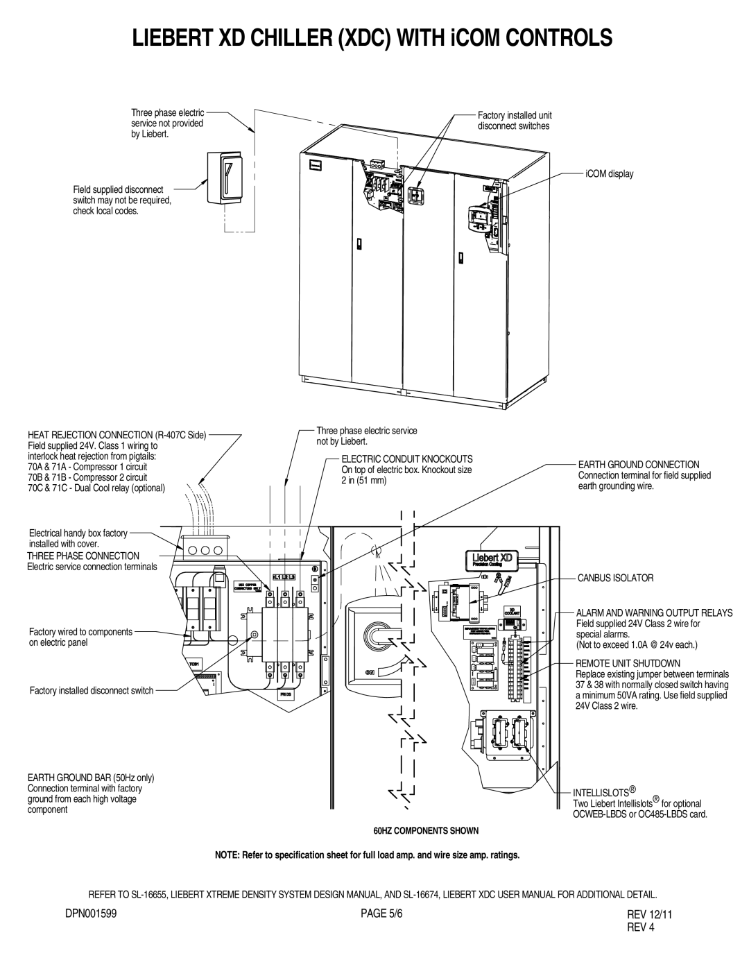 Liebert DPN001599 REV 12/11 user manual Three Phase Connection, Canbus Isolator, Remote Unit Shutdown, Intellislots 