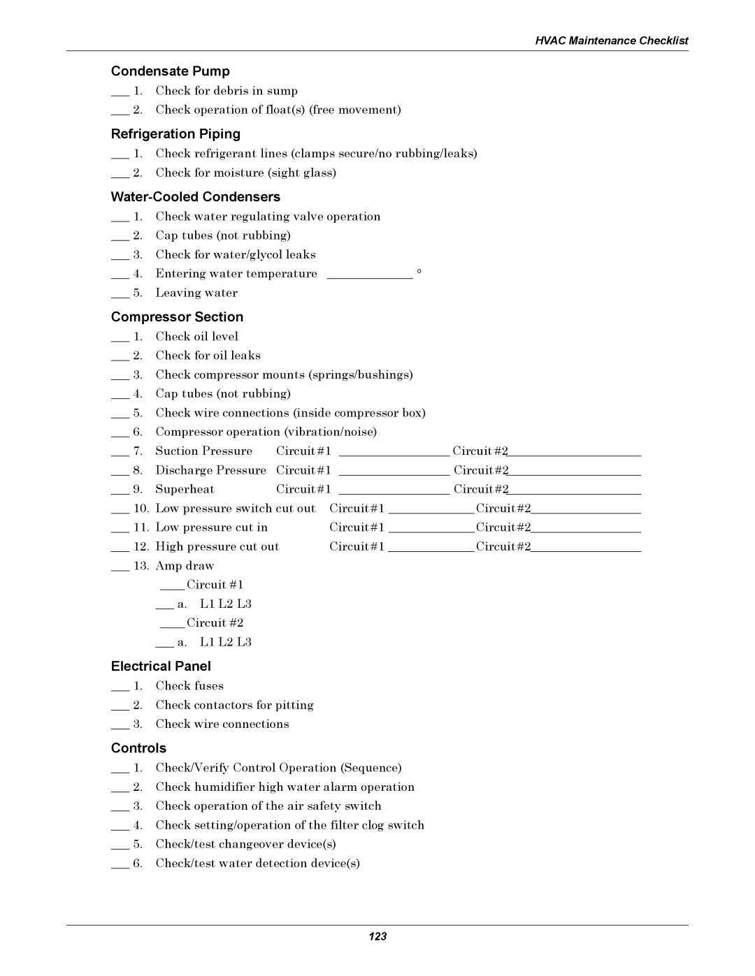 Liebert DS user manual Refrigeration Piping, Water-Cooled Condensers, Compressor Section, Electrical Panel, Controls 