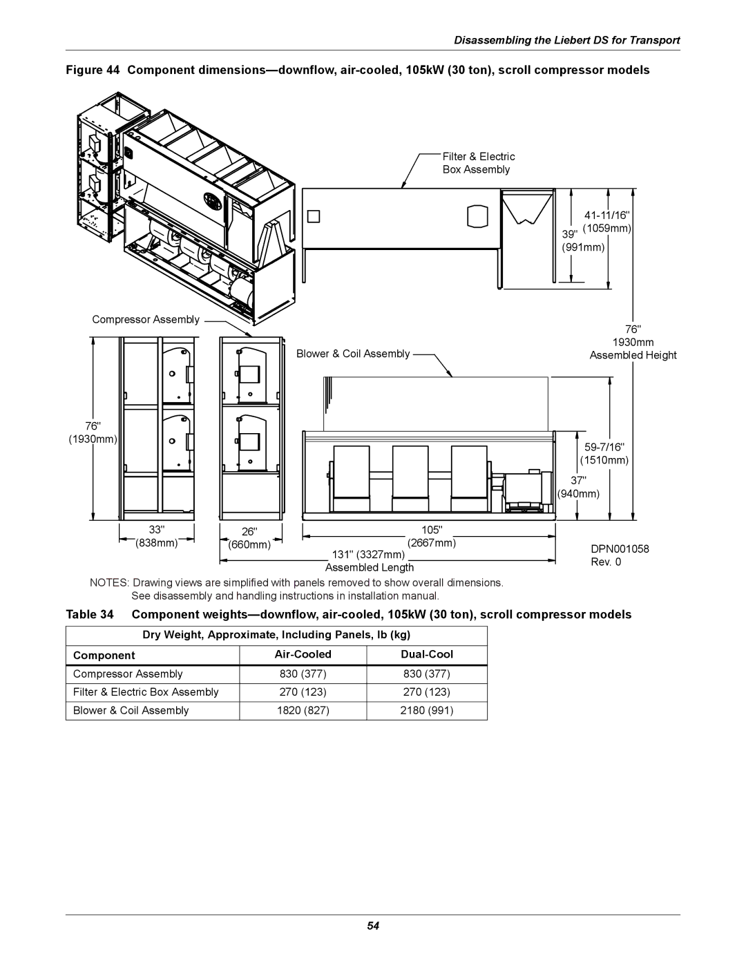 Liebert DS user manual Filter & Electric 