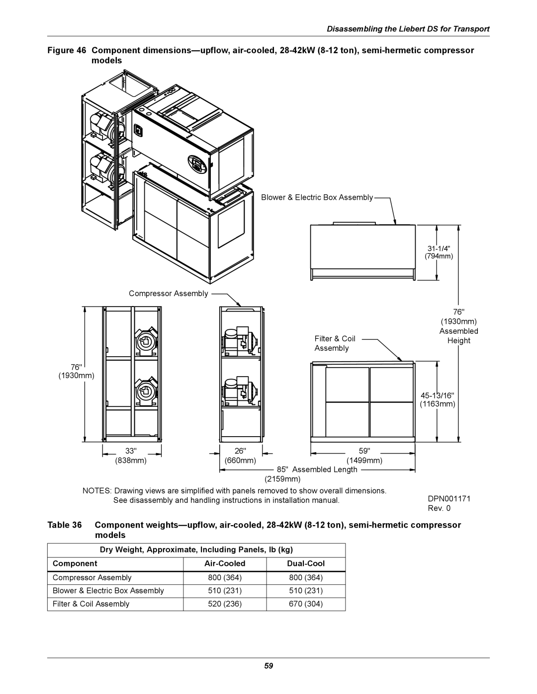 Liebert DS user manual 2159mm 