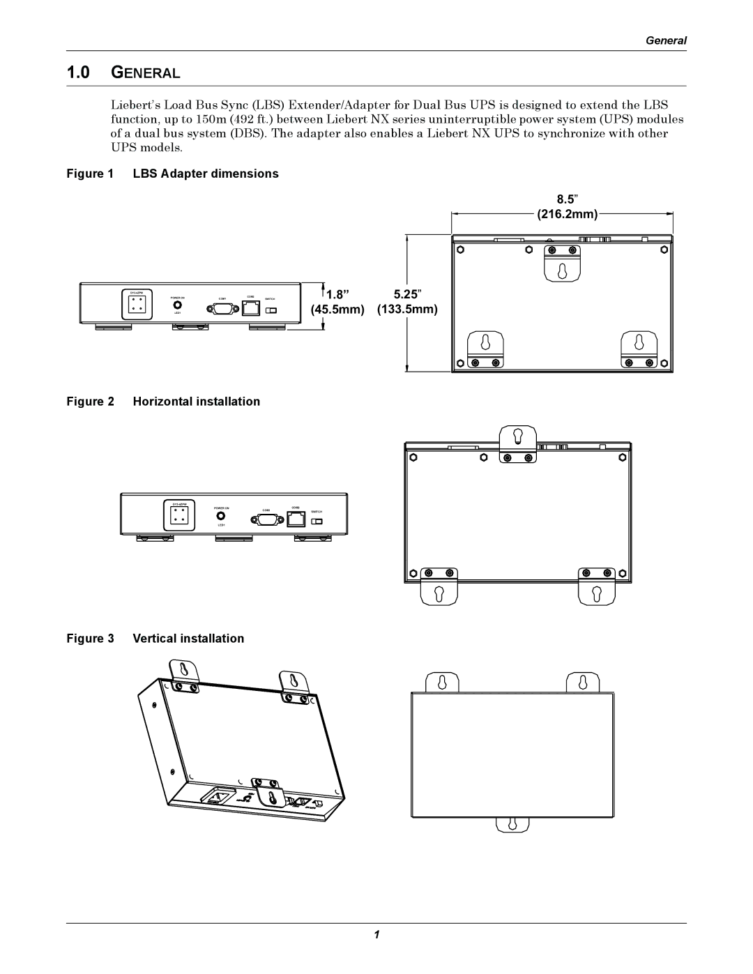 Liebert Extender/Adapter installation manual General 