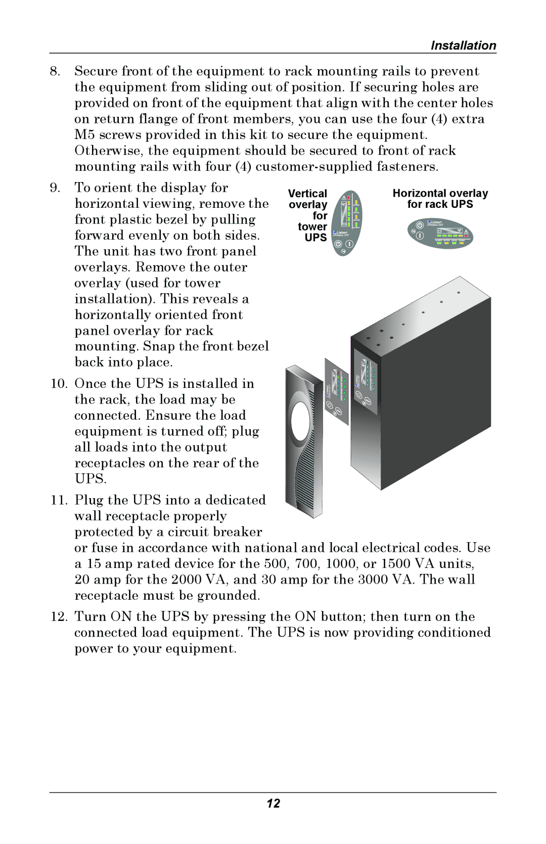 Liebert GXT 2U user manual Ups 