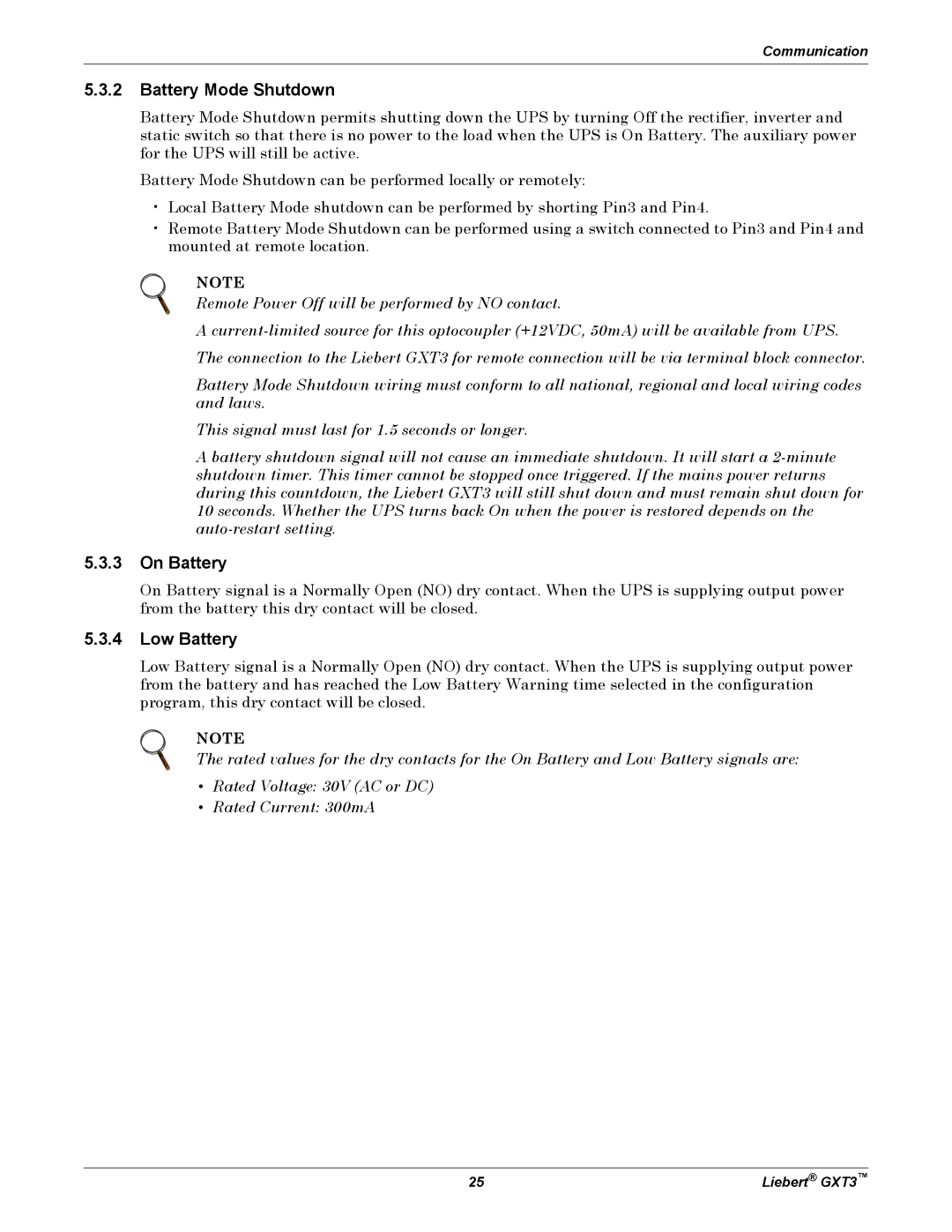 Liebert 700VA, GXT3, 3000VA user manual Battery Mode Shutdown, On Battery, Low Battery 