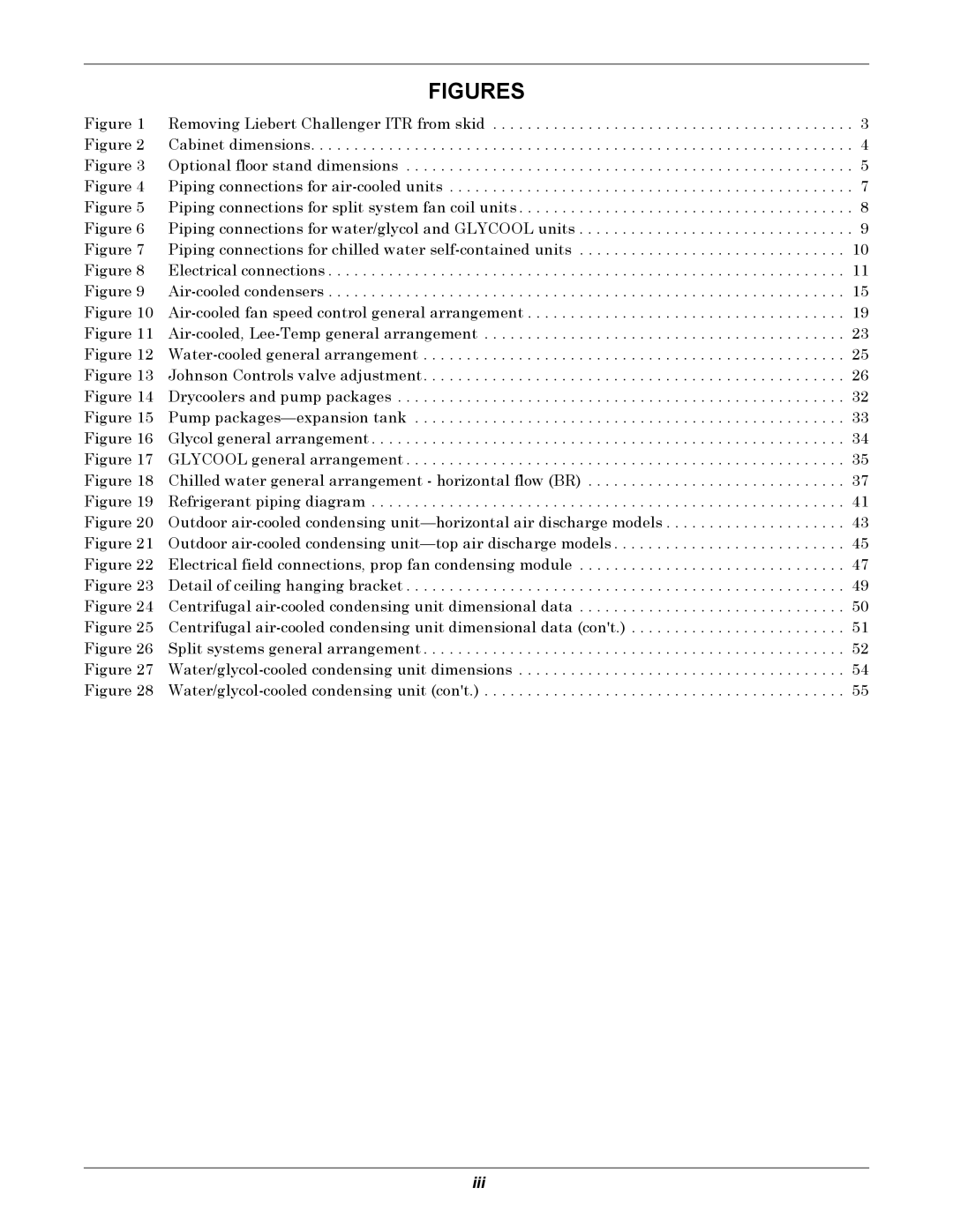 Liebert ITR installation manual Figures 