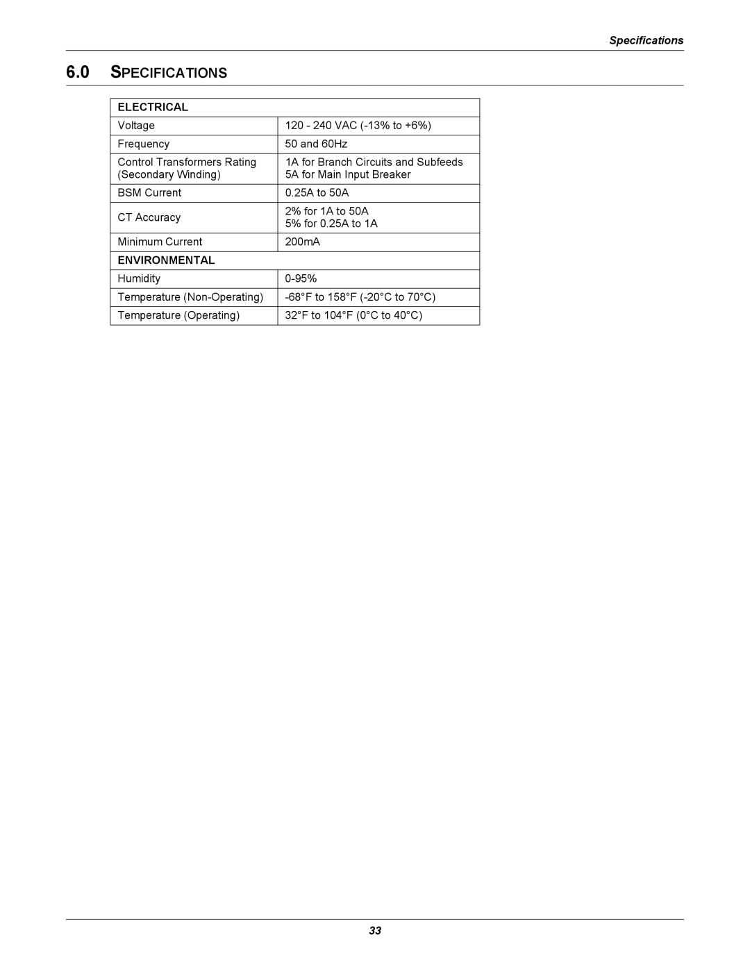 Liebert LDM user manual Specifications, Electrical 