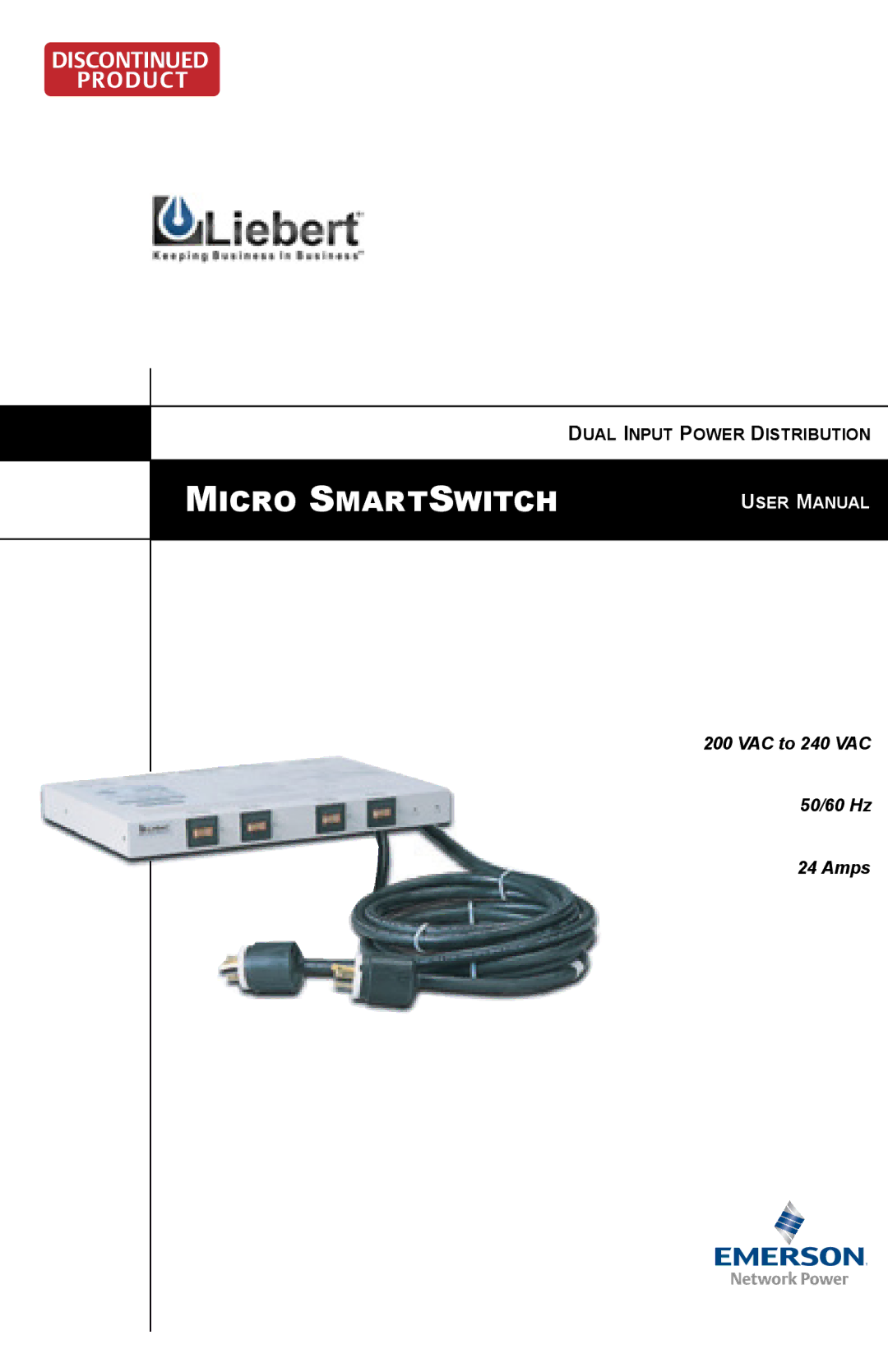 Liebert micro smart switch user manual Micro Smartswitch 