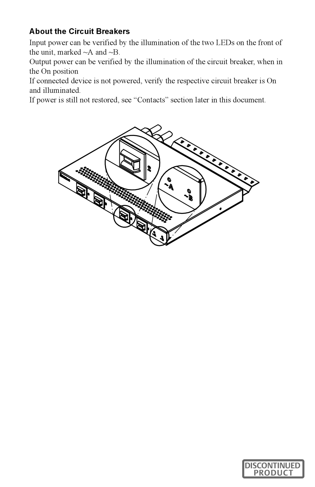 Liebert micro smart switch user manual About the Circuit Breakers 