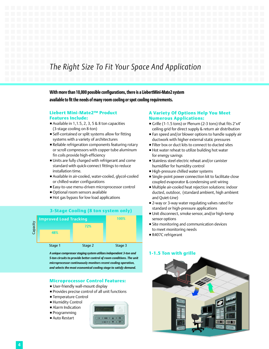 Liebert Mini-Mate2 manual Right Size To Fit Your Space And Application 