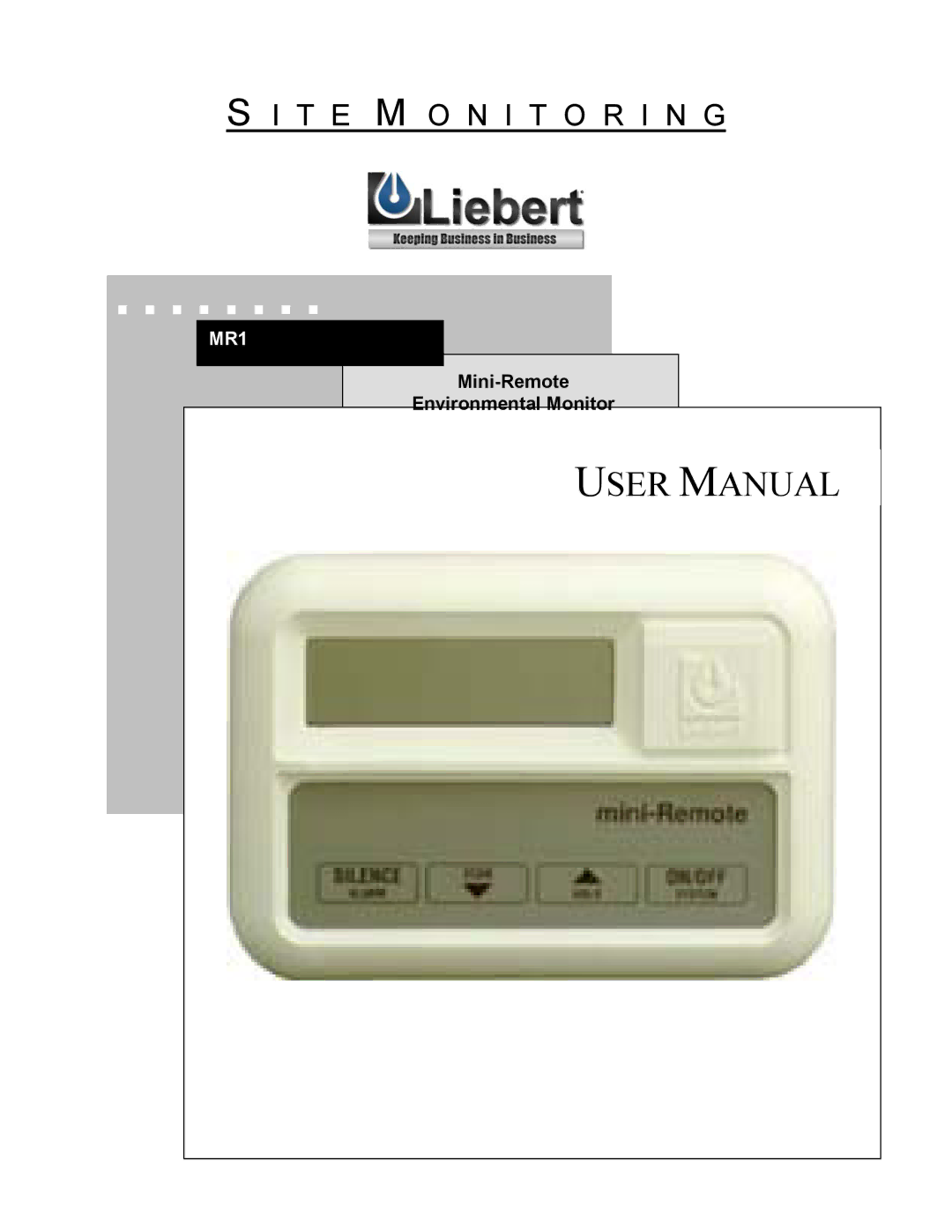 Liebert MR1 user manual T E M O N I T O R I N G 