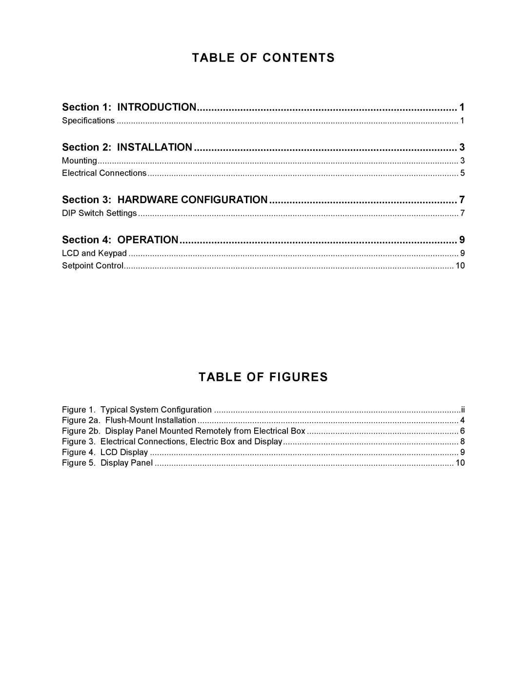 Liebert MR1 user manual Table of Contents 