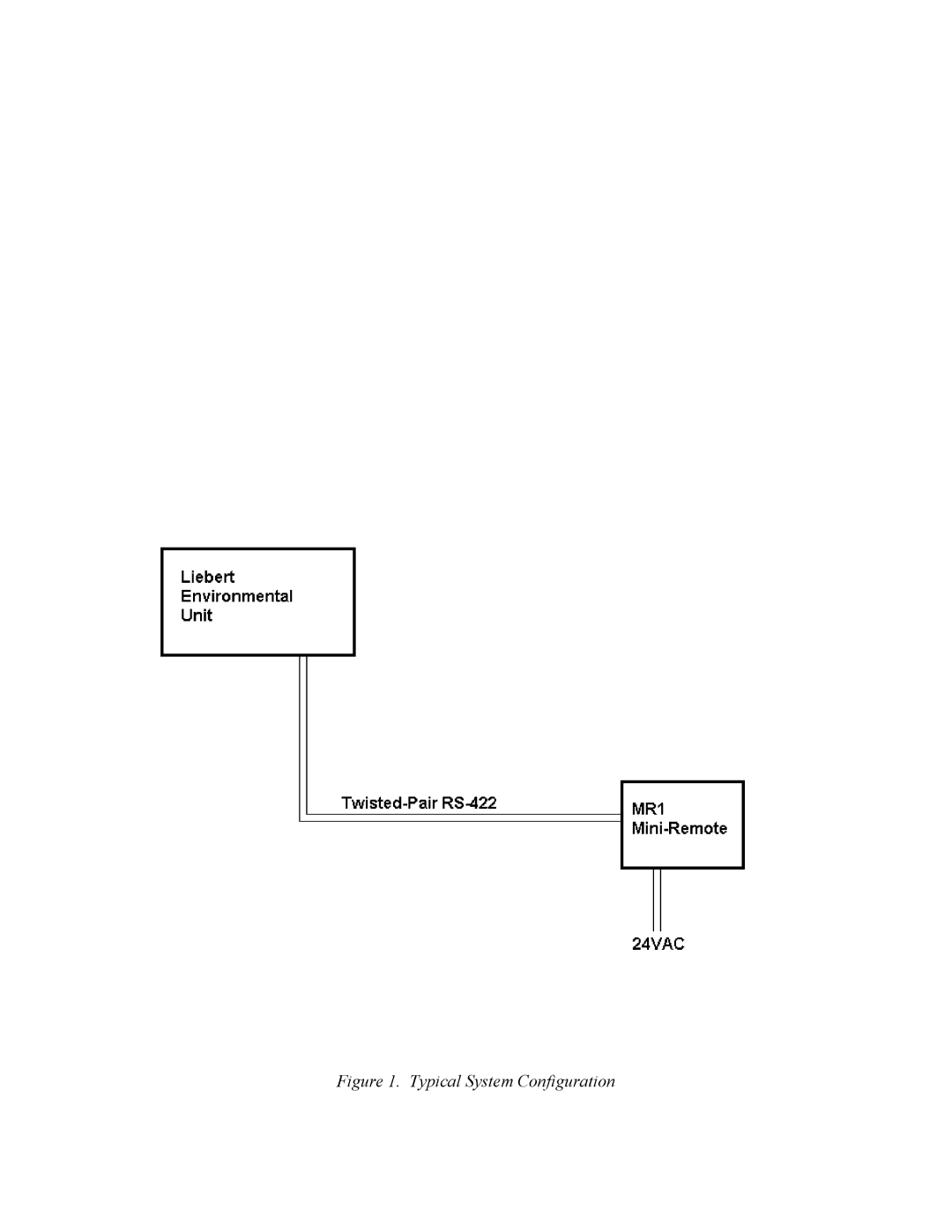 Liebert MR1 user manual Typical System Configuration 