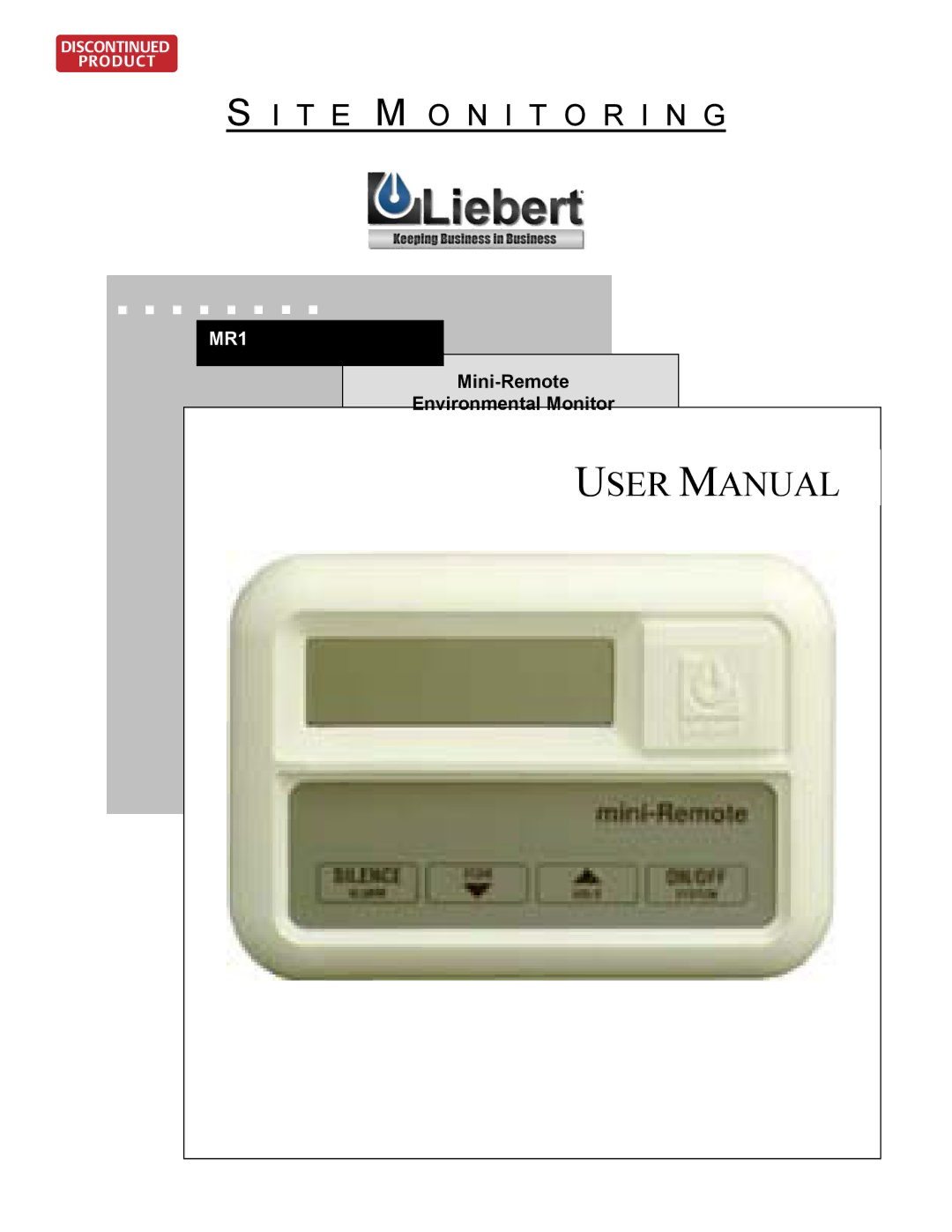 Liebert MR1 user manual T E M O N I T O R I N G 