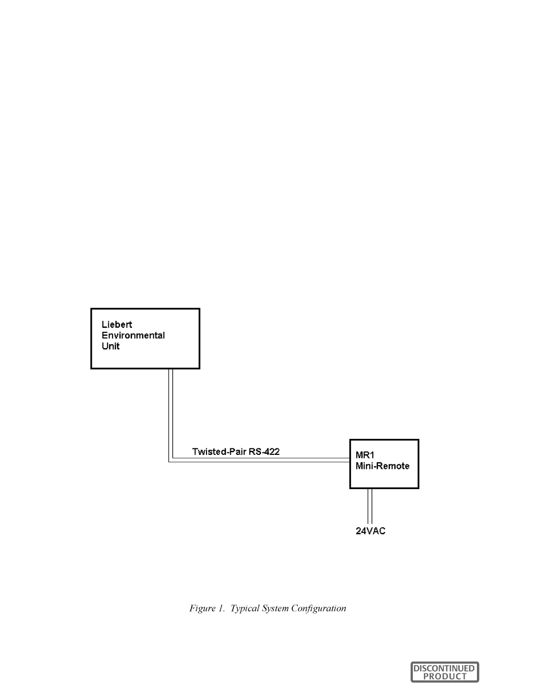 Liebert MR1 user manual Typical System Configuration 