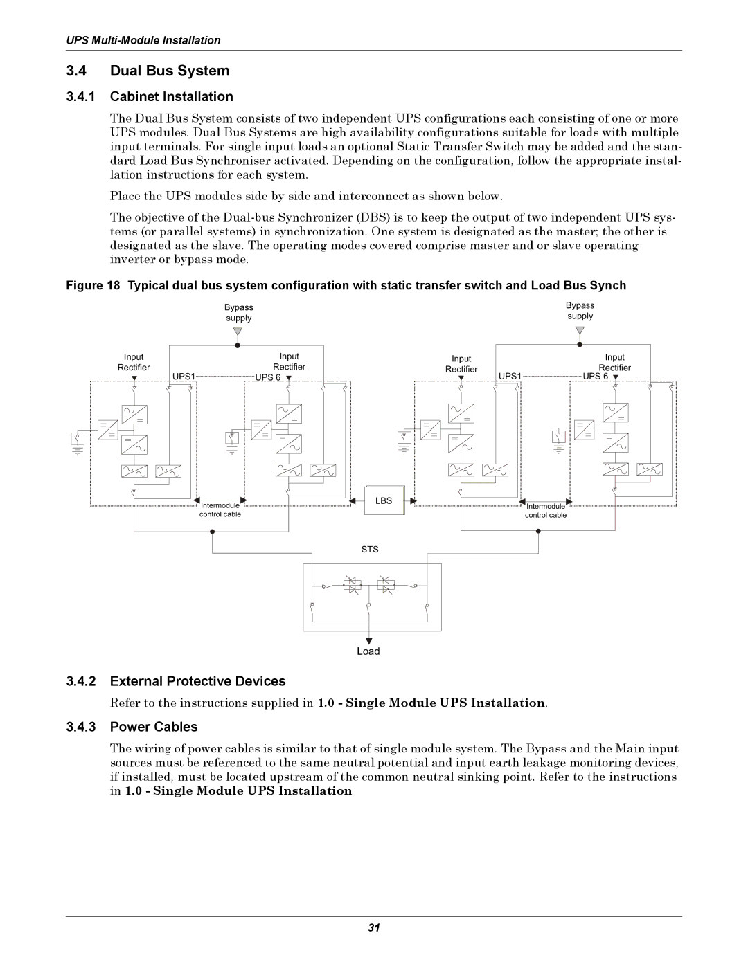 Liebert NX UPS System user manual Dual Bus System 