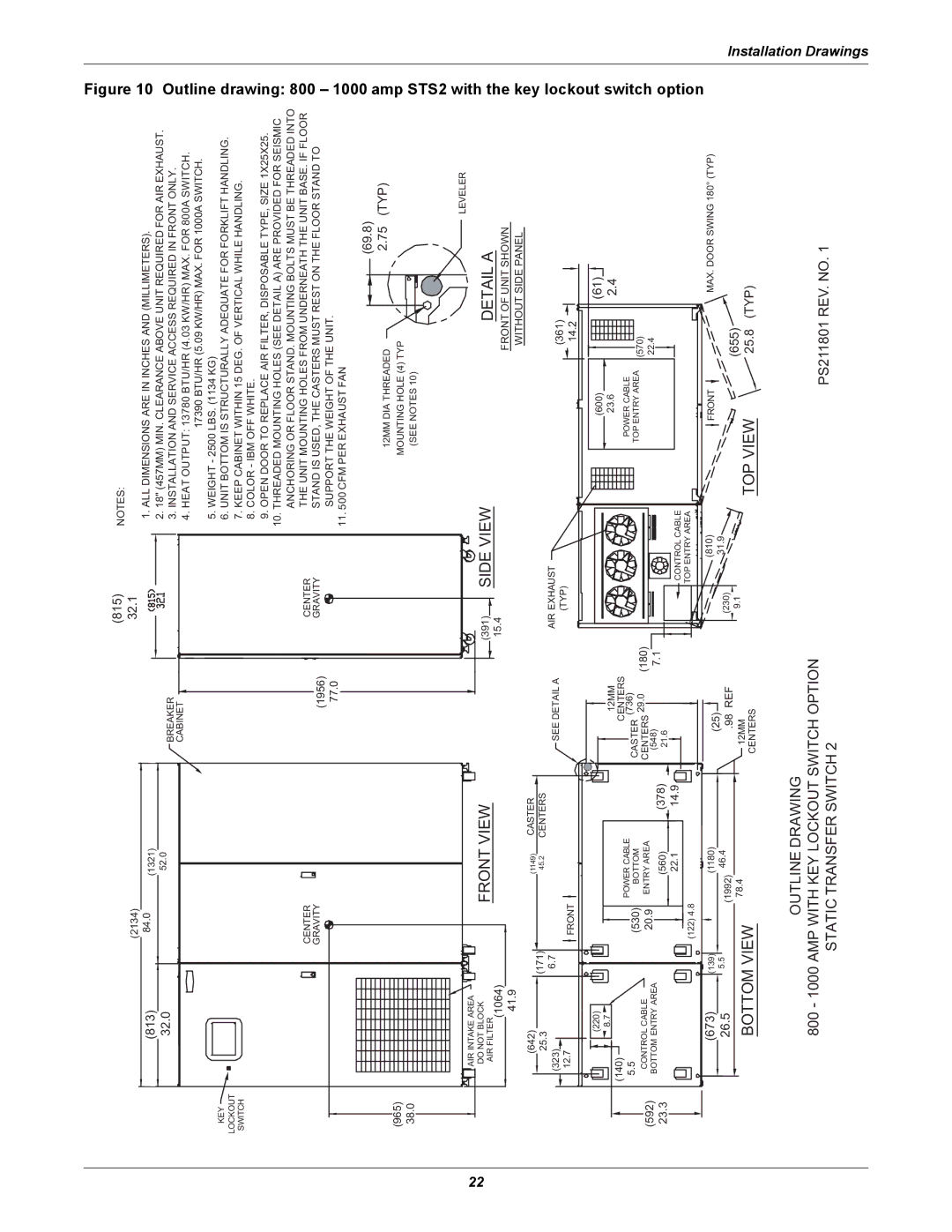 Liebert POWER PROTECTION STATIC TRANSFER SWITCH manual Amp STS2 with, Key lockout switch option 