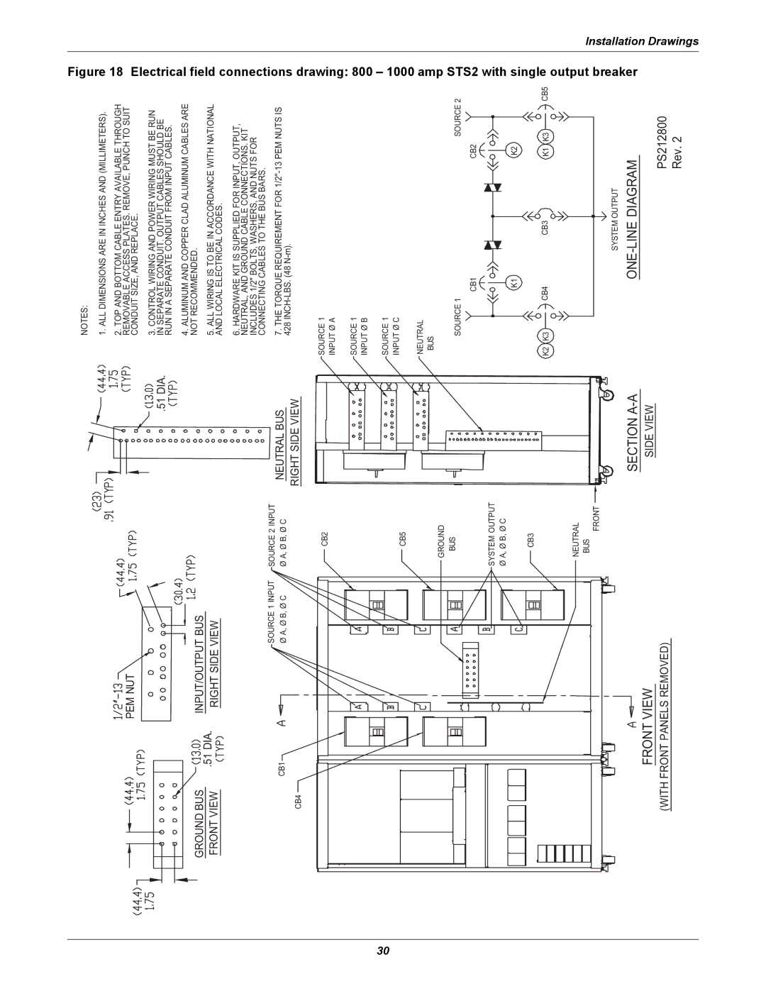 Liebert POWER PROTECTION STATIC TRANSFER SWITCH manual Electrical field connections 