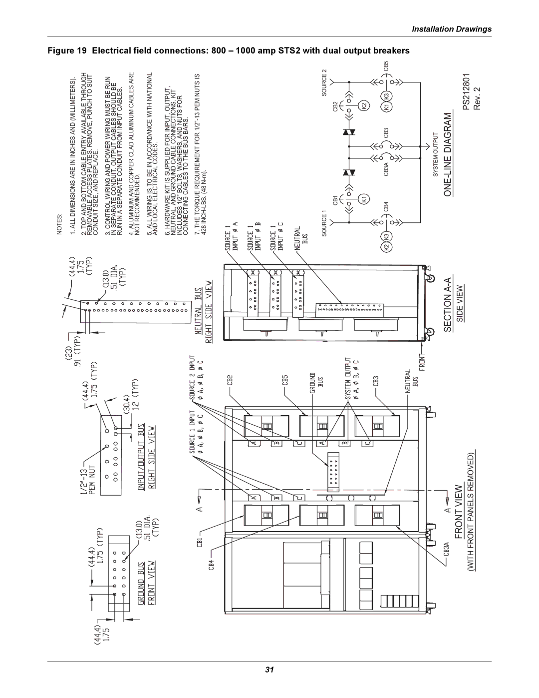 Liebert POWER PROTECTION STATIC TRANSFER SWITCH manual PS212801 Rev 