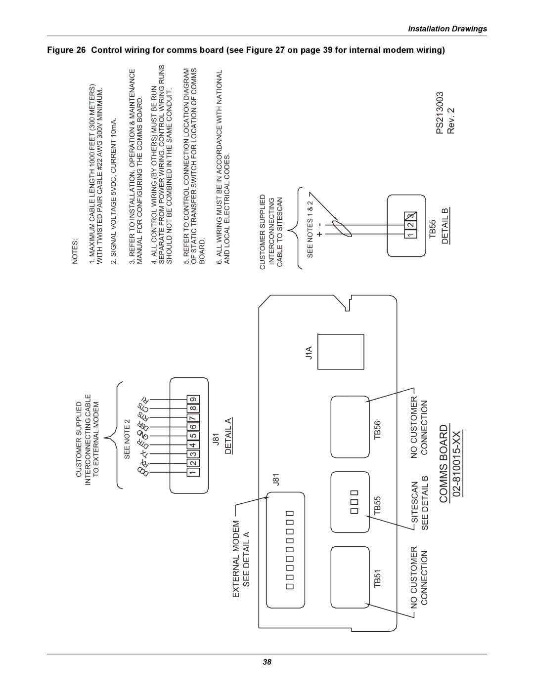 Liebert POWER PROTECTION STATIC TRANSFER SWITCH manual For internal modem wiring, Sitescan, See Detail B 