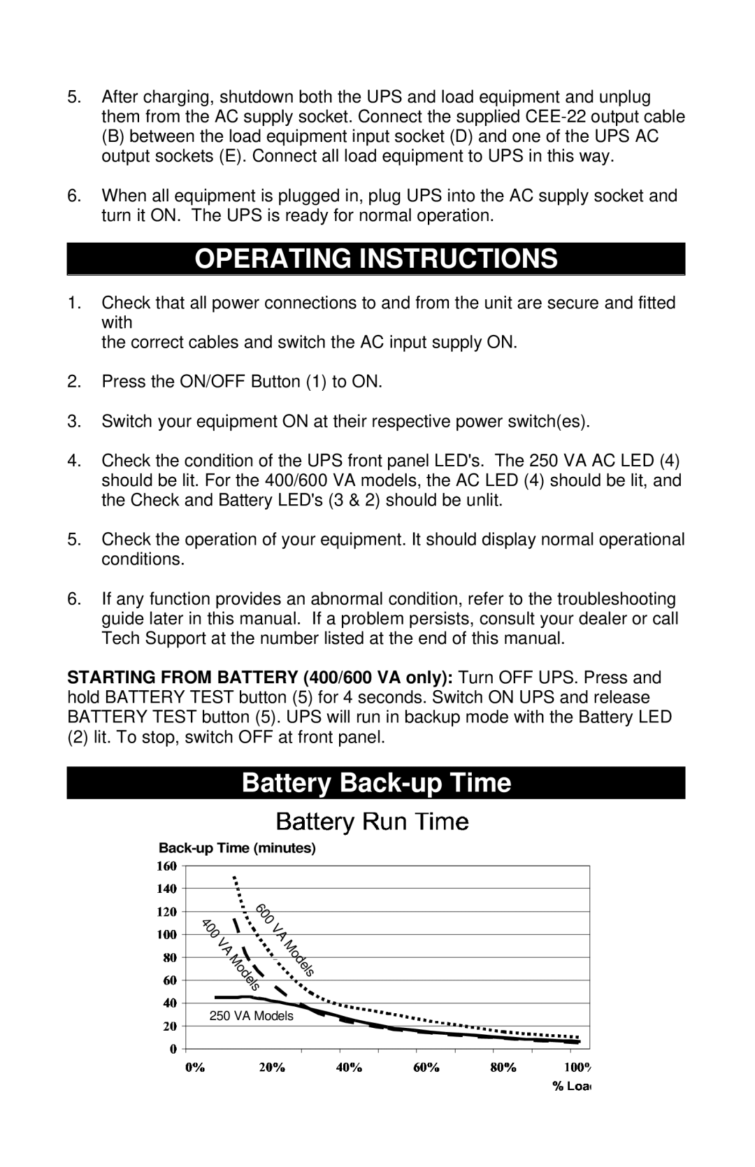 Liebert PS250-50S, PS400-50S, PS600-50S user manual Operating Instructions 