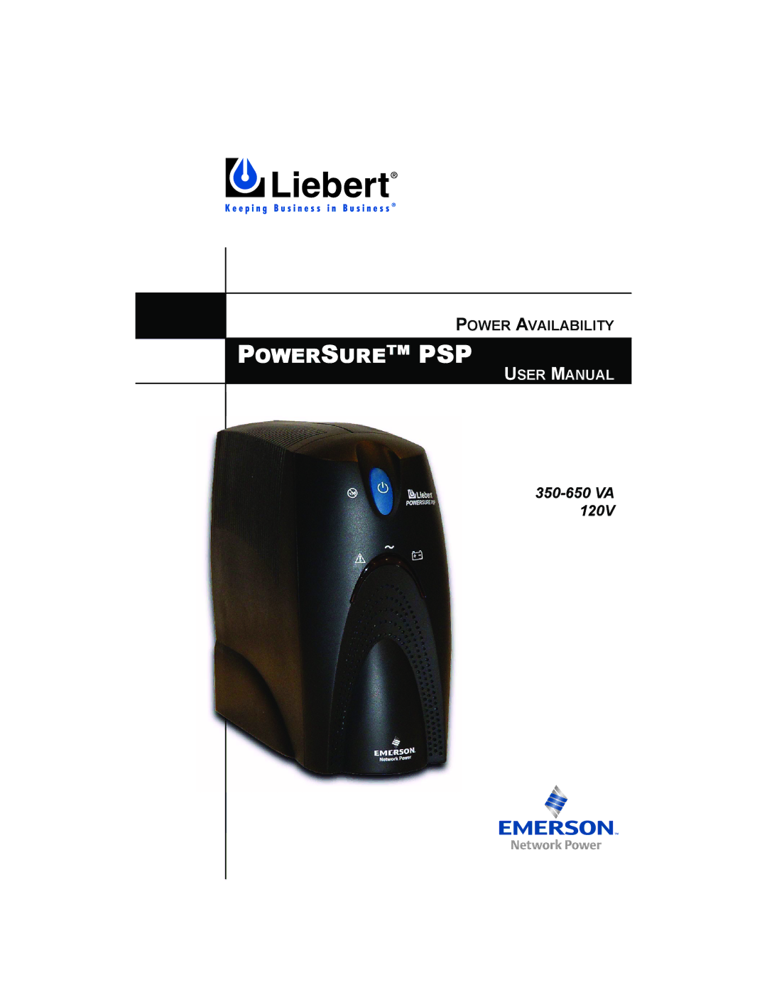 Liebert user manual Powersure PSP, Power Availability 