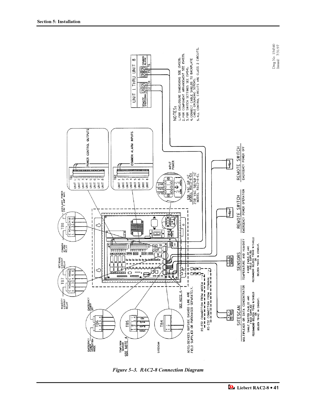 Liebert manual RAC2-8 Connection Diagram 