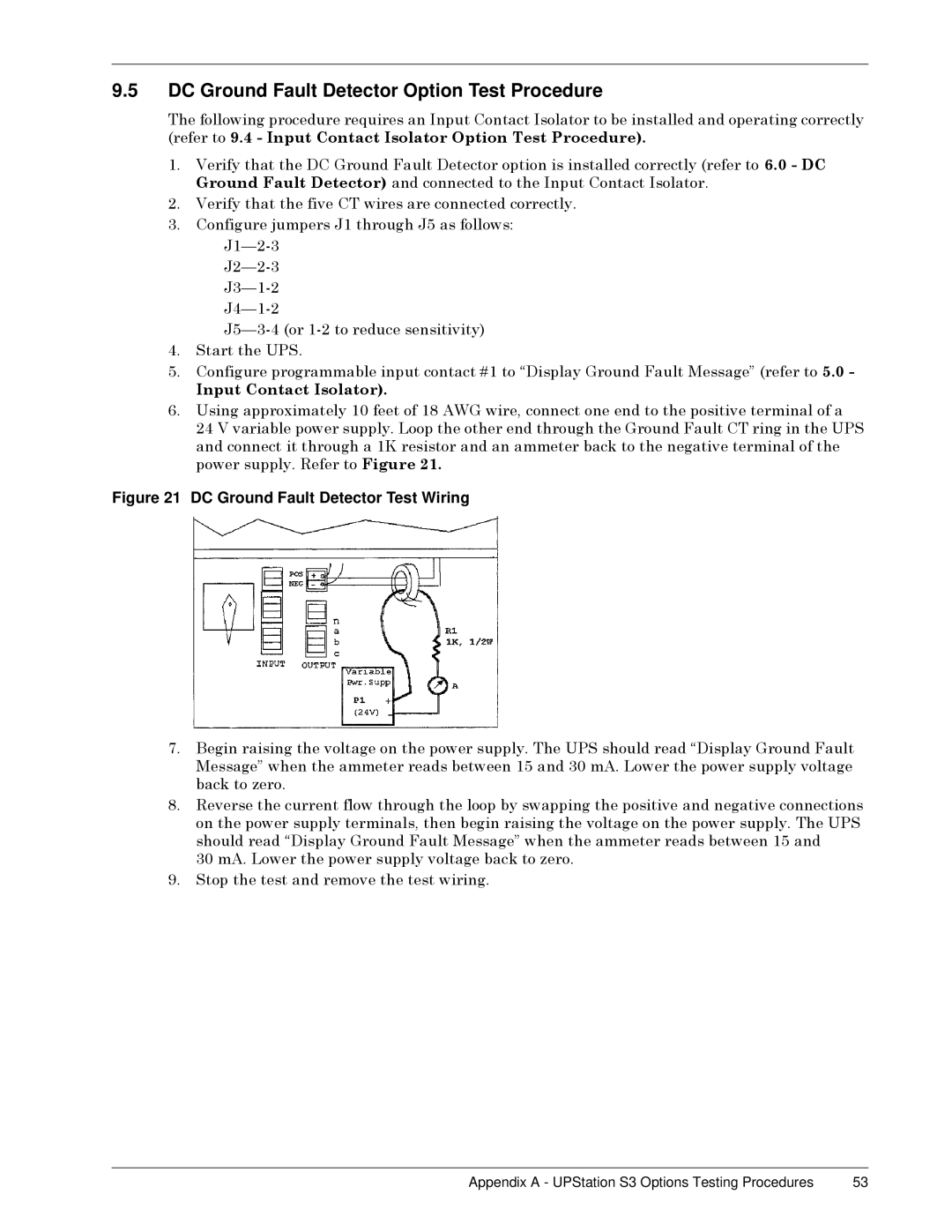 Liebert S3 Options user manual DC Ground Fault Detector Option Test Procedure, Ìëðê -ëëðê -êìðë -éìðë 