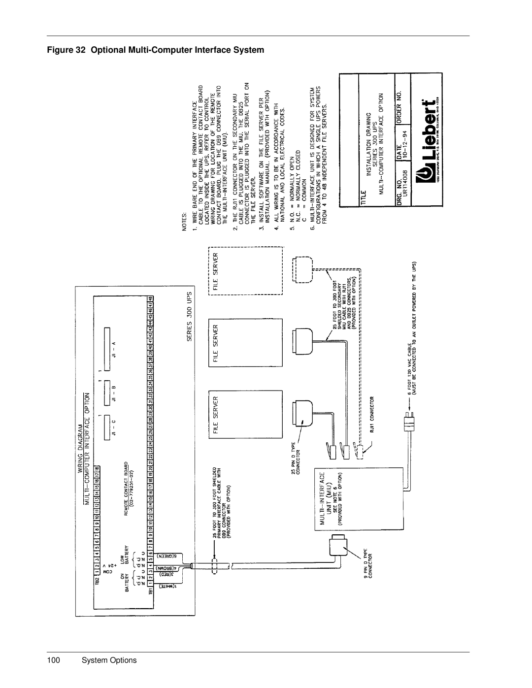 Liebert SERIES 300 UPS manual Optional Multi-Computer Interface System 