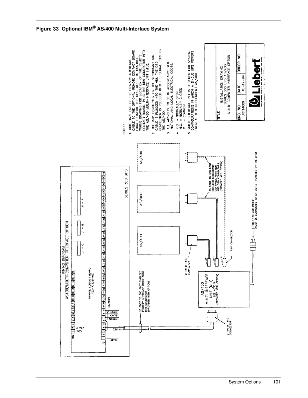 Liebert SERIES 300 UPS manual Optional IBM AS/400 Multi-Interface System 