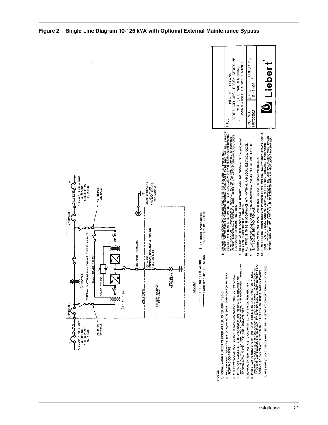 Liebert SERIES 300 UPS manual Installation 