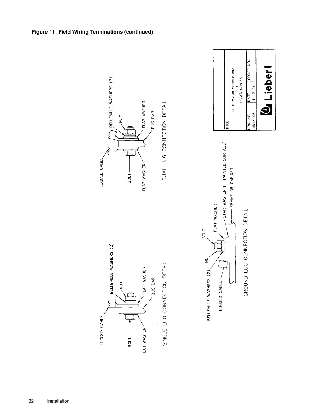 Liebert SERIES 300 UPS manual Field Wiring Terminations 